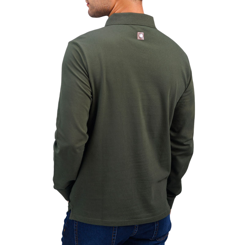 Harcour - Polo manches longues homme Pablo kaki | - Ohlala