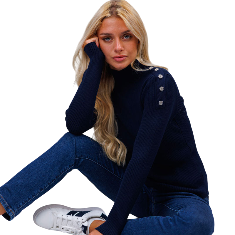 Harcour - Pull femme Swambi marine | - Ohlala