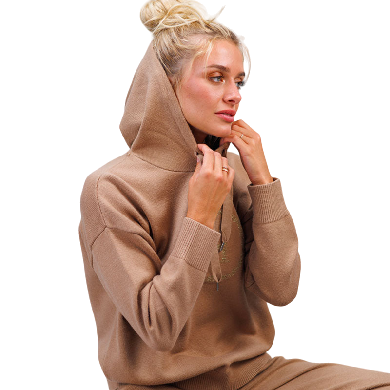 Harcour - Sweat à capuche femme Pretty camel | - Ohlala