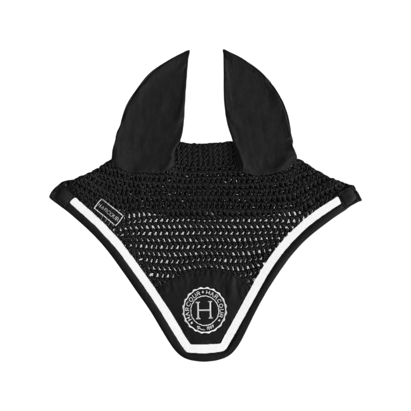 Harcour - Bonnet pour chevaux Fredy noir/ blanc | - Ohlala