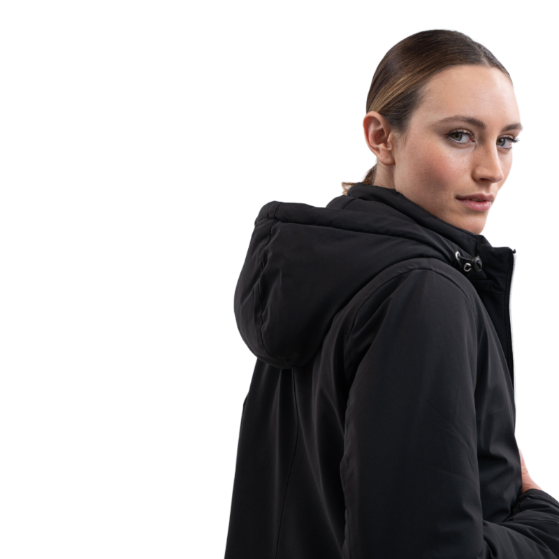 Harcour - Parka longue femme Robertah noir | - Ohlala