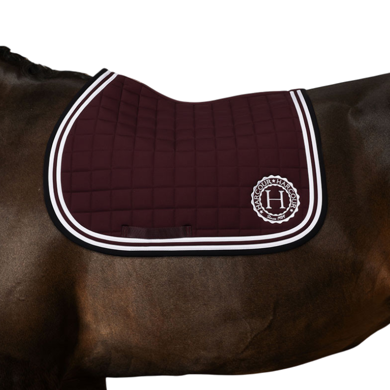 Harcour - Tapis de selle Soft aubergine | - Ohlala