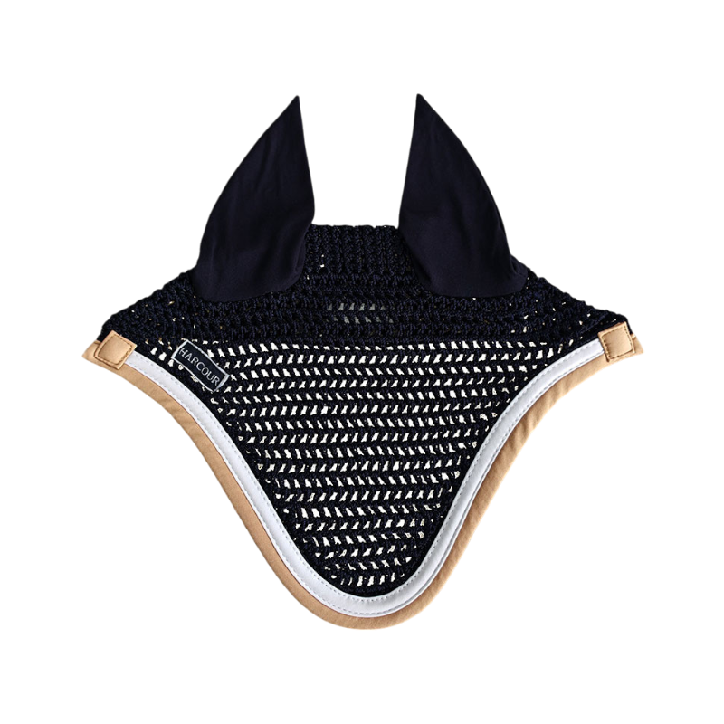 Harcour - Bonnet pour chevaux Feeby noir | - Ohlala