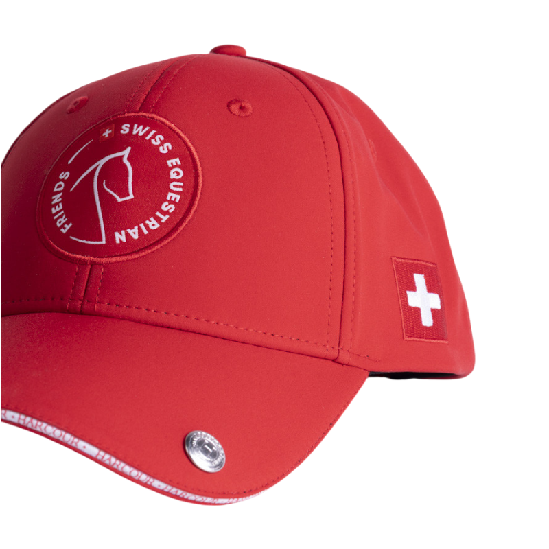 Harcour - Casquette unisexe Swiss Equestrian Friends Zhil rouge | - Ohlala