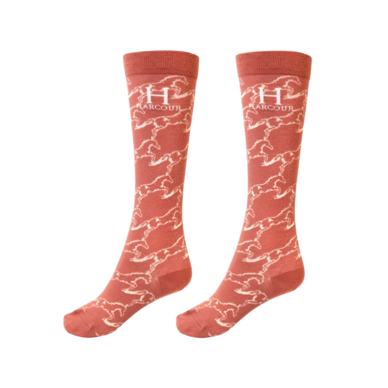 Harcour - Chaussettes d'équitation Beeges grapefruit/ marine/ jump aurora (x3) | - Ohlala