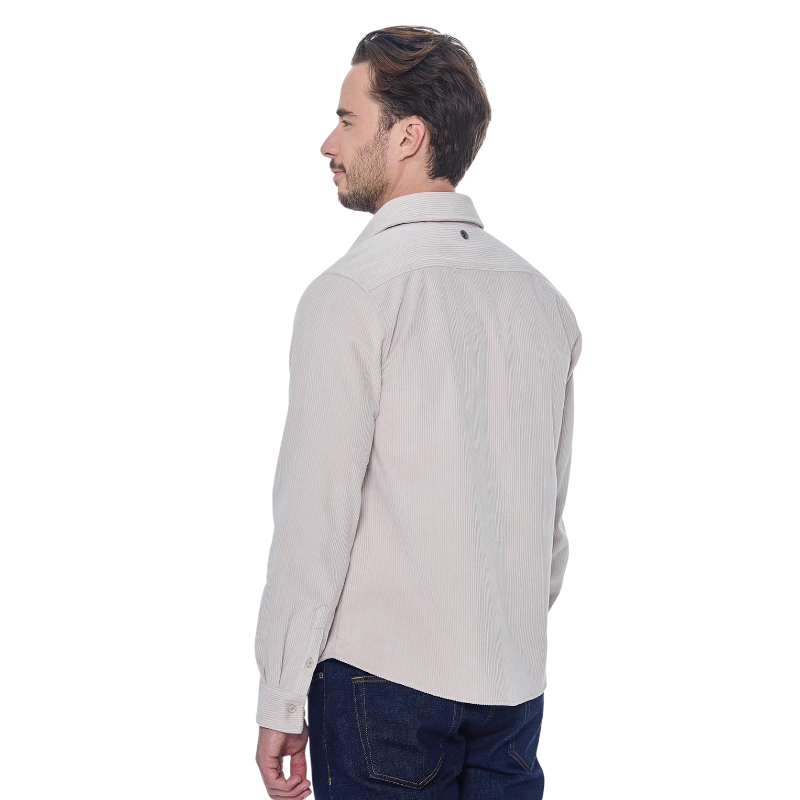 Harcour - Chemise manches longues en velours homme Shavi ivoire | - Ohlala