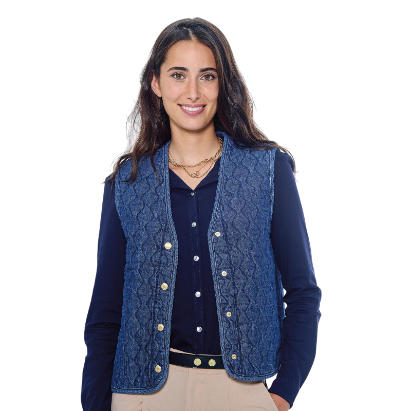 Harcour - Gilet sans manches femme Joeva jean | - Ohlala