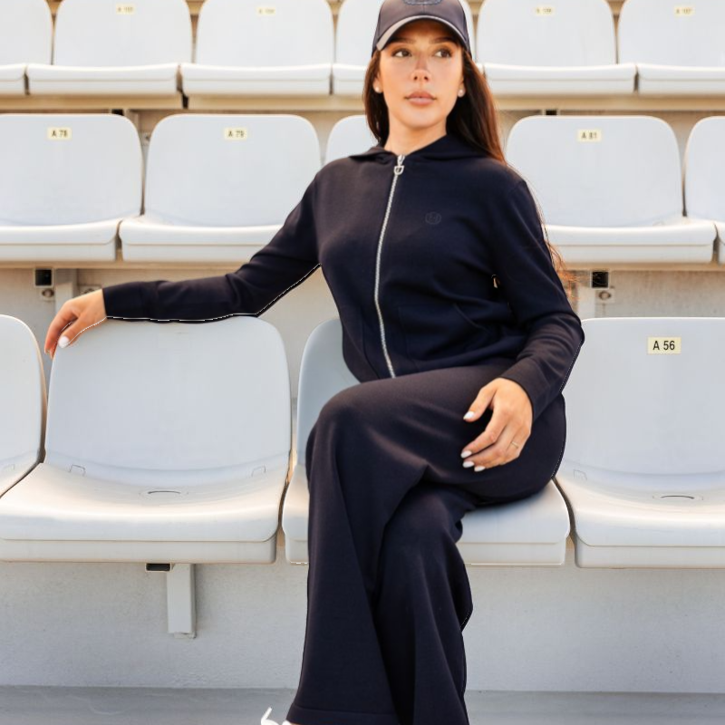 Harcour - Jogging en maille femme Andrea marine | - Ohlala