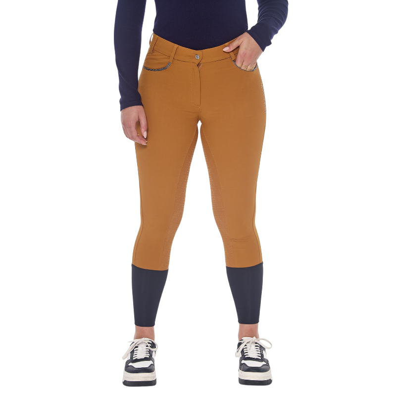 Harcour - Pantalon d'équitation femme Boogie golden yellow | - Ohlala
