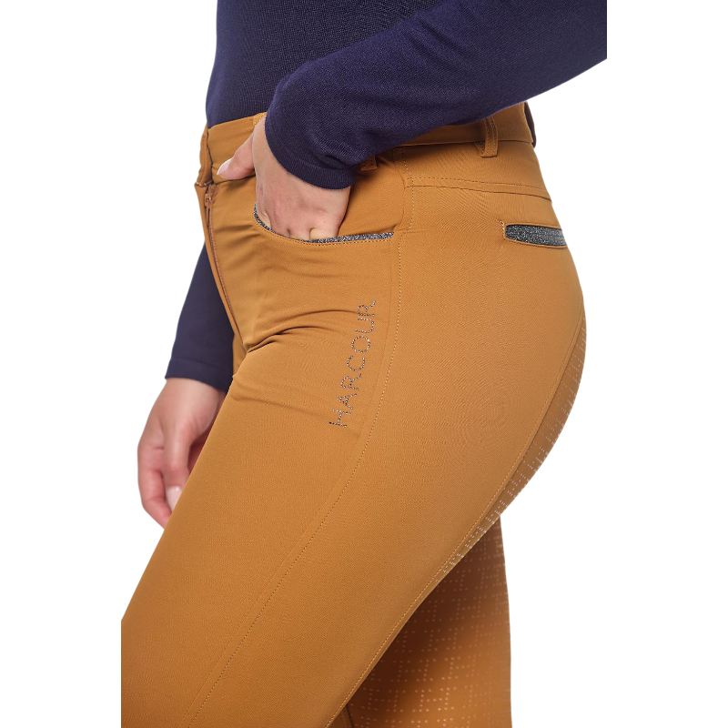 Harcour - Pantalon d'équitation femme Boogie golden yellow | - Ohlala