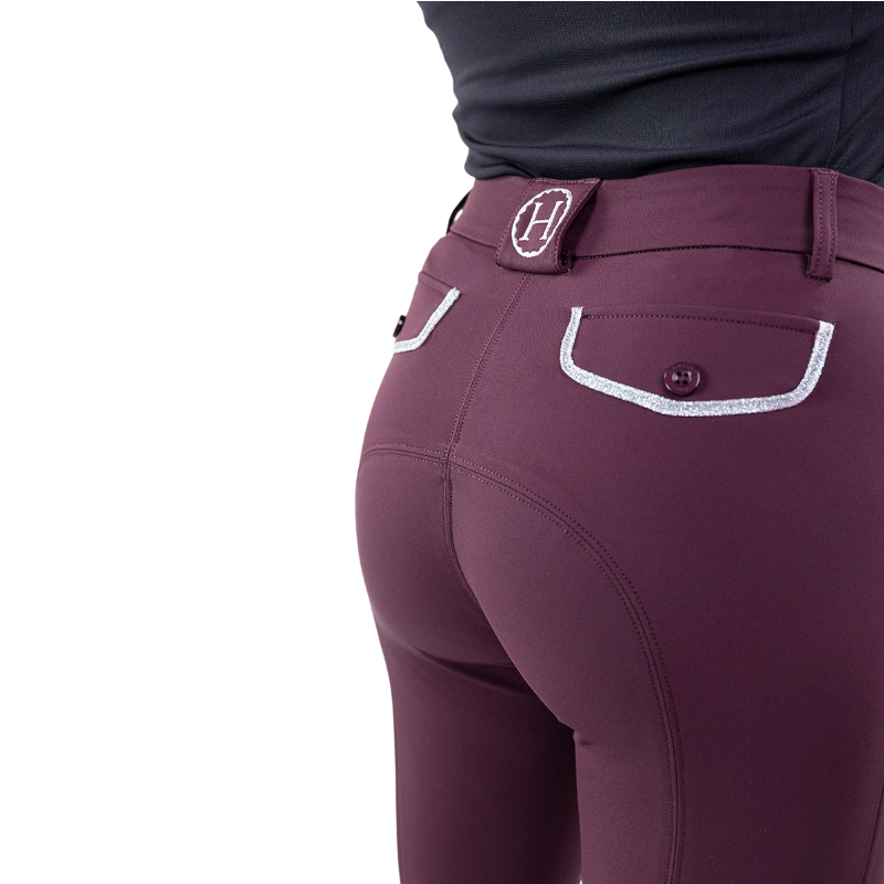 Harcour - Pantalon d'équitation femme Jaltika aubergine | - Ohlala