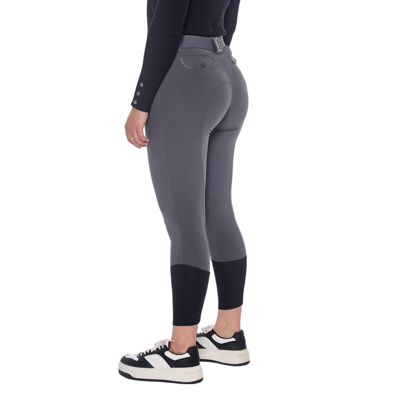 Harcour - Pantalon d'équitation polaire femme Jaipur gris anthracite | - Ohlala