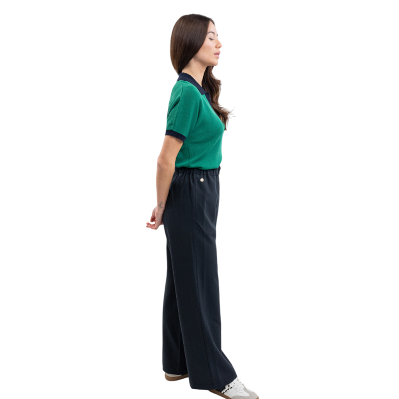 Harcour - Pantalon fluide femme Paisley marine | - Ohlala