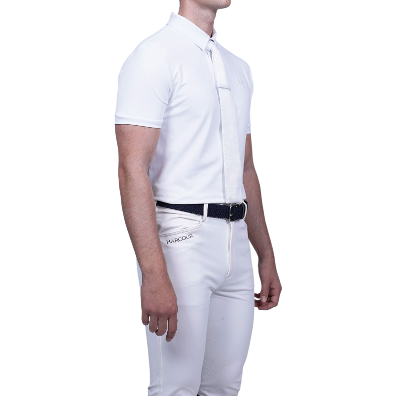 Harcour - Polo de concours manches courtes homme Preston blanc | - Ohlala