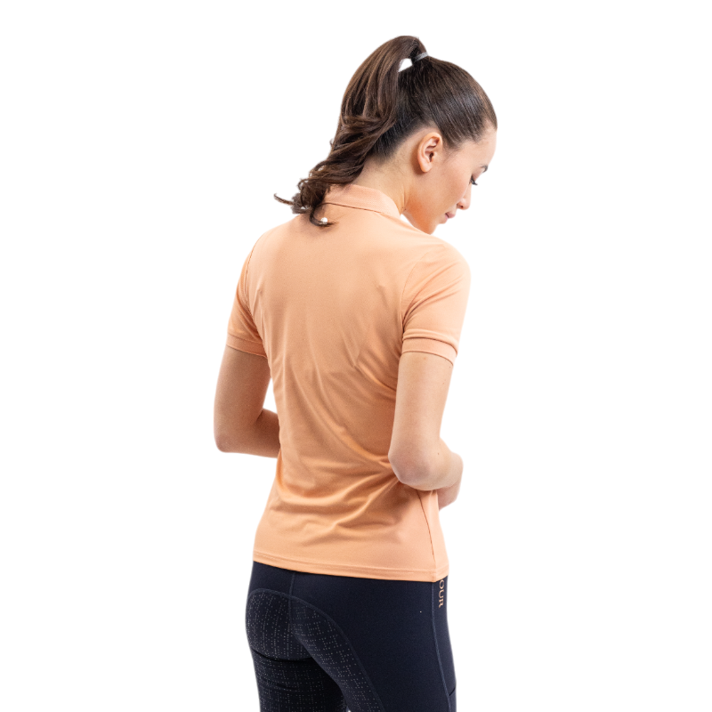 Harcour - Polo manches courtes femme Popsy abricot | - Ohlala