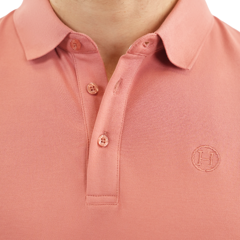 Harcour - Polo manches courtes homme Oscar rose aurore | - Ohlala