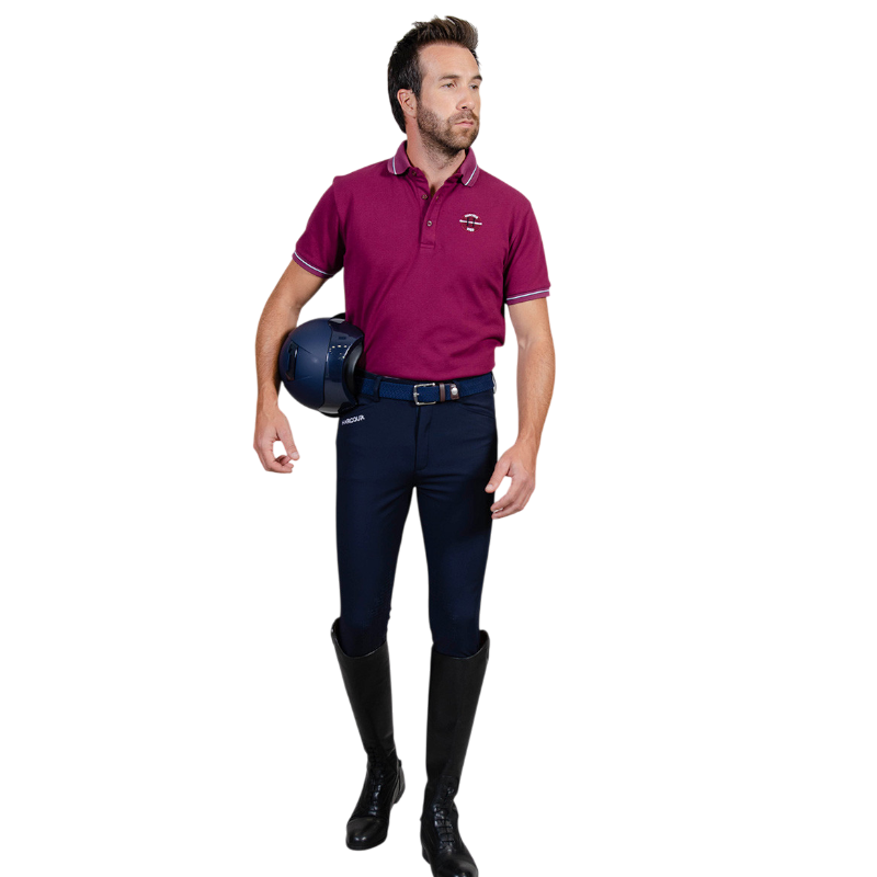 Harcour - Polo manches courtes homme Pampelonne violine | - Ohlala