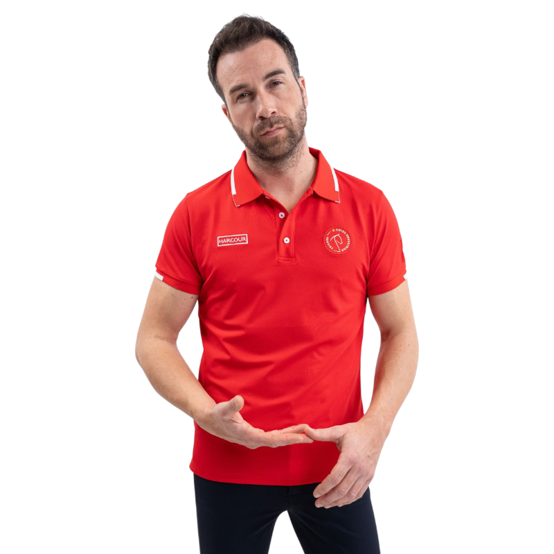 Harcour - Polo manches courtes homme Swiss Equestrian Friends Dranse rouge | - Ohlala