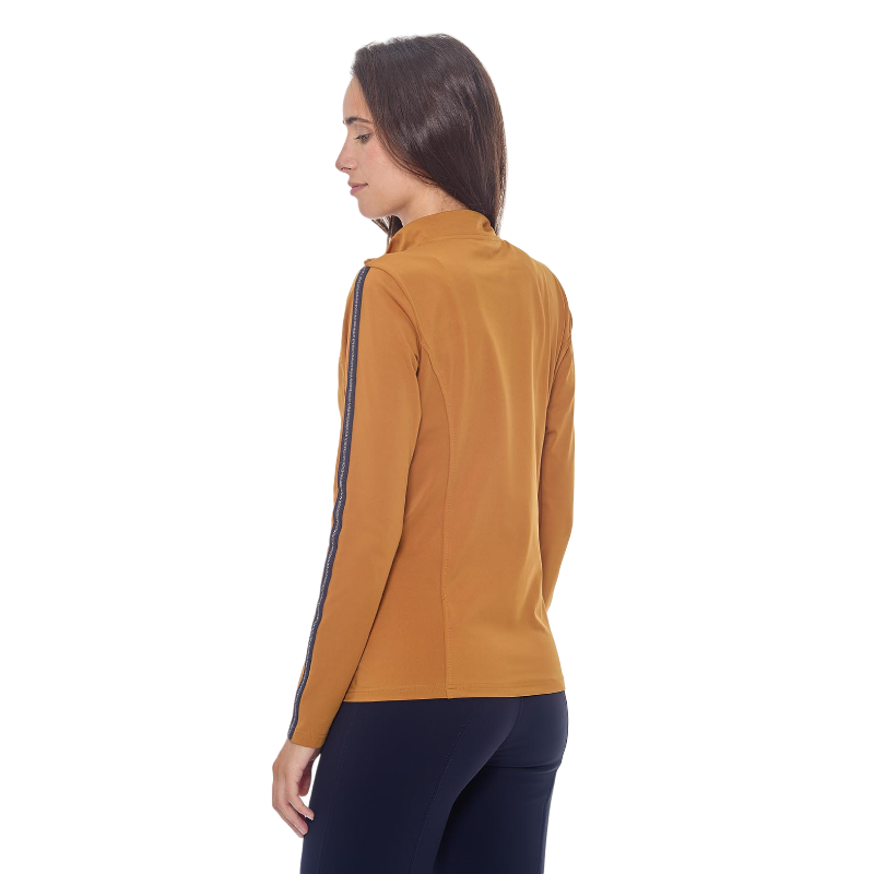 Harcour - Polo manches longues chaud femme Pistach golden yellow | - Ohlala