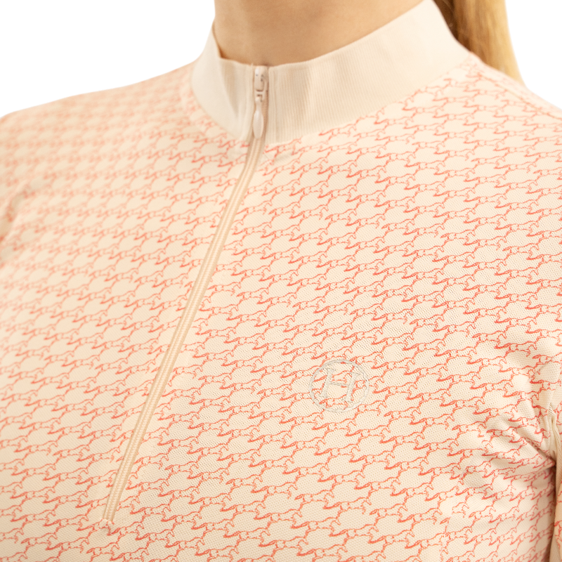 Harcour - Polo techniques manches longues femme Tess jump shell grapefruit | - Ohlala