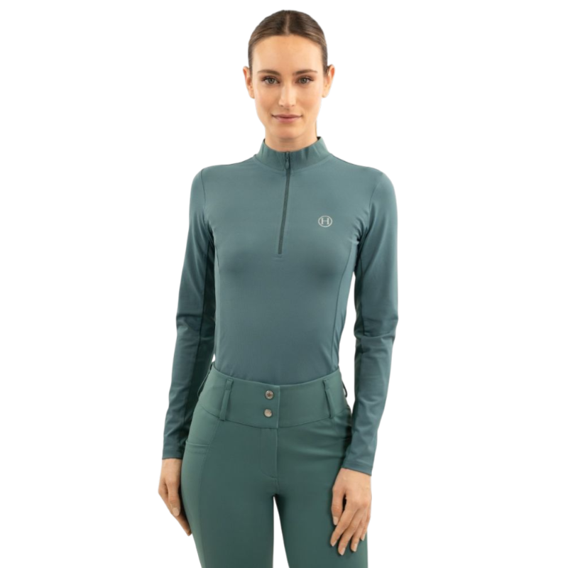 Harcour - Polo techniques manches longues femme Tess paon | - Ohlala