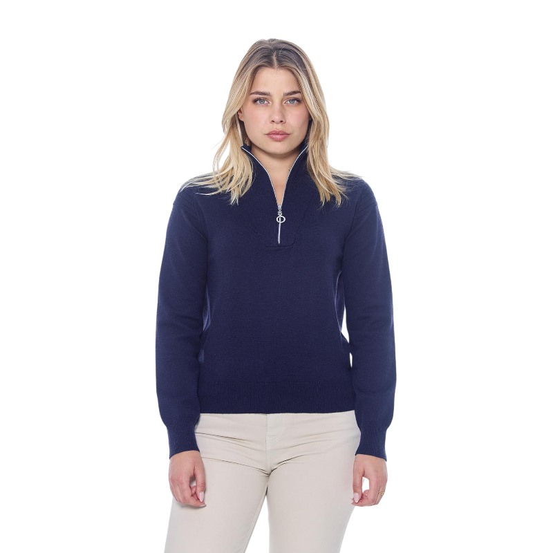 Harcour - Pull manches longues femme Pachana marine | - Ohlala