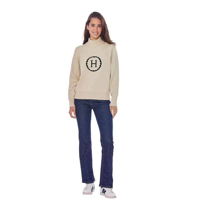 Harcour - Pull manches longues femme Plaza ivoire | - Ohlala