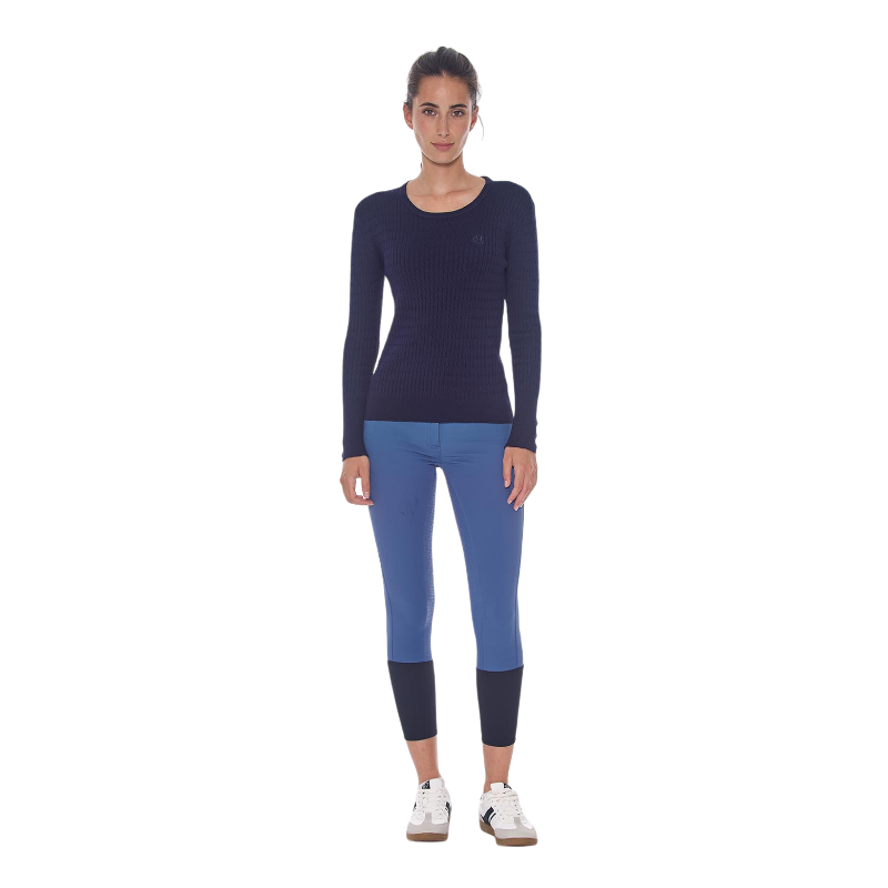 Harcour - Pull manches longues femme Pompadou marine | - Ohlala