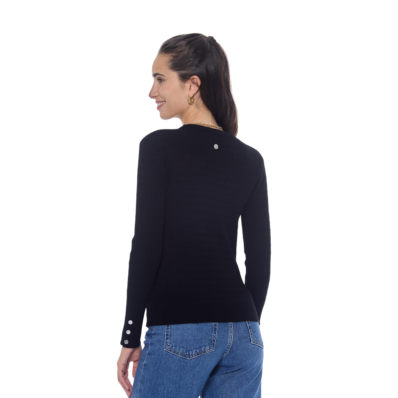 Harcour - Pull manches longues femme Pompadou noir | - Ohlala