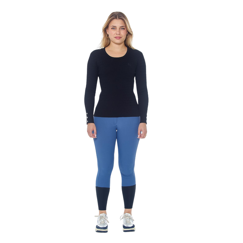 Harcour - Pull manches longues femme Pompadou noir | - Ohlala