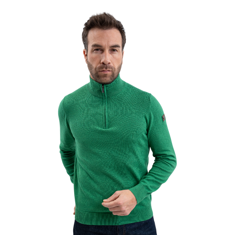 Harcour - Pull manches longues homme Parmo emerald green | - Ohlala