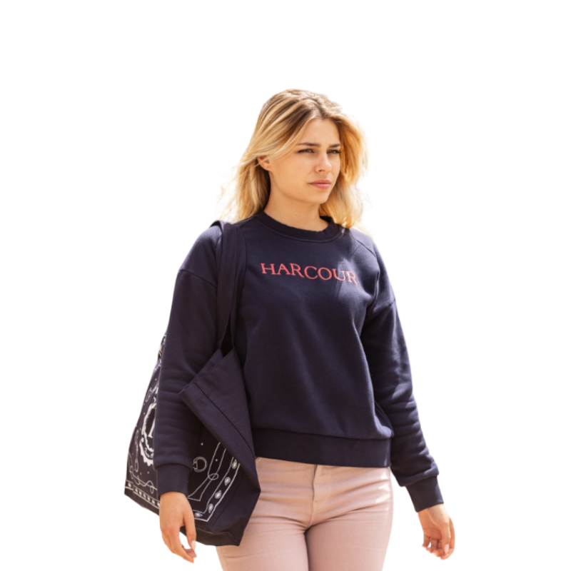 Harcour - Sweat Sirius femme navy/ pink | - Ohlala