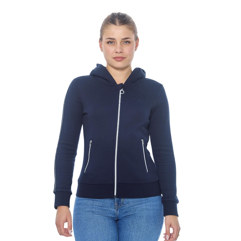 Harcour - Sweat à zip manches longues femme Sworm marine | - Ohlala