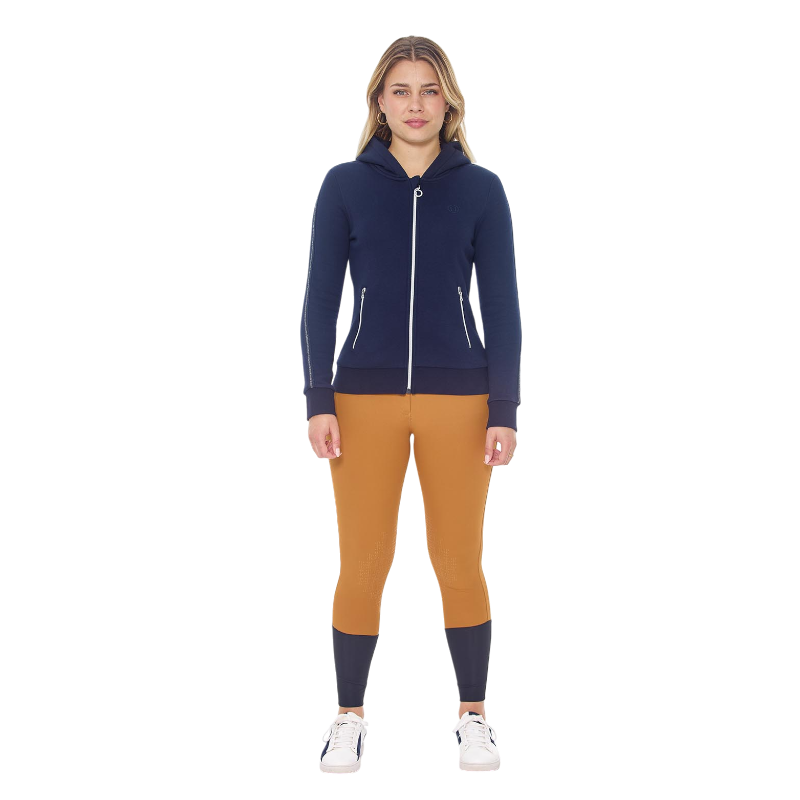 Harcour - Sweat à zip manches longues femme Sworm marine | - Ohlala