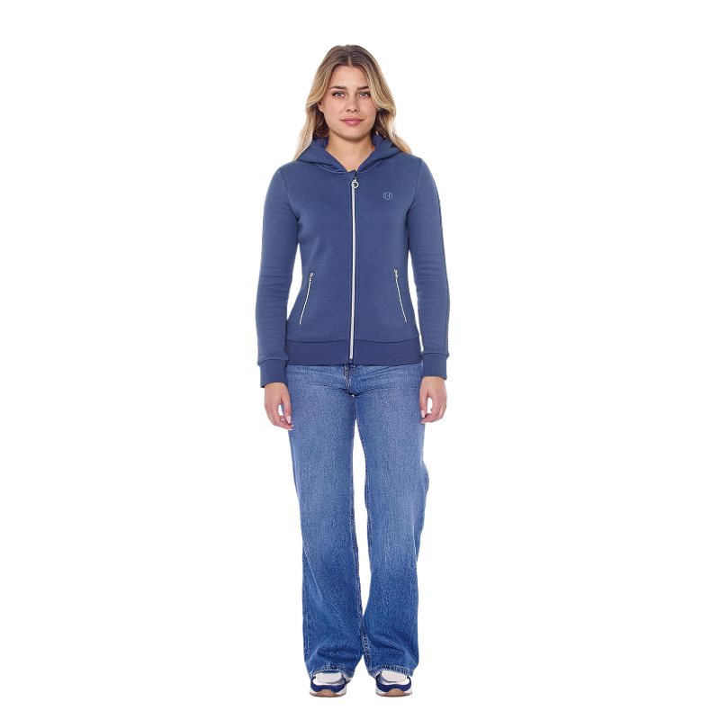 Harcour - Sweat à zip manches longues femme Sworm steel blue | - Ohlala
