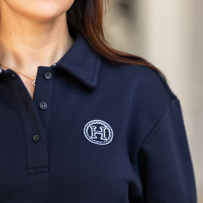 Harcour - Sweat manches longues femme Alisson marine | - Ohlala