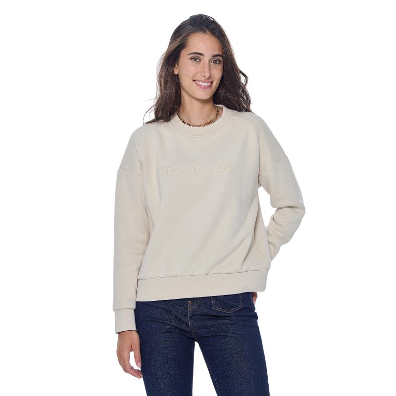Harcour - Sweat manches longues femme Sirius ivoire | - Ohlala