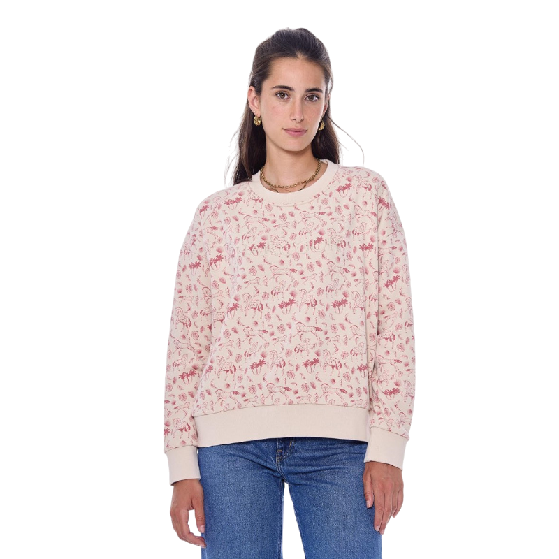 Harcour - Sweat manches longues femme Sirius jouy rose | - Ohlala