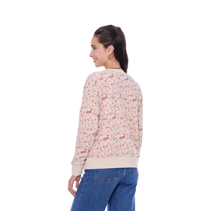 Harcour - Sweat manches longues femme Sirius jouy rose | - Ohlala