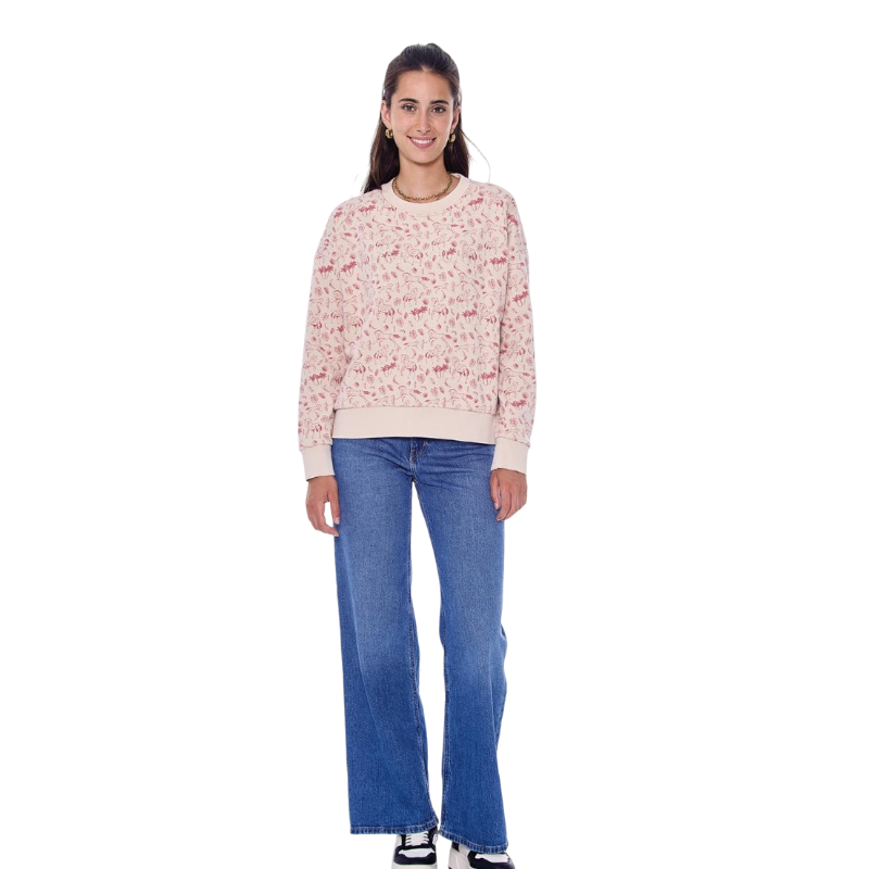 Harcour - Sweat manches longues femme Sirius jouy rose | - Ohlala