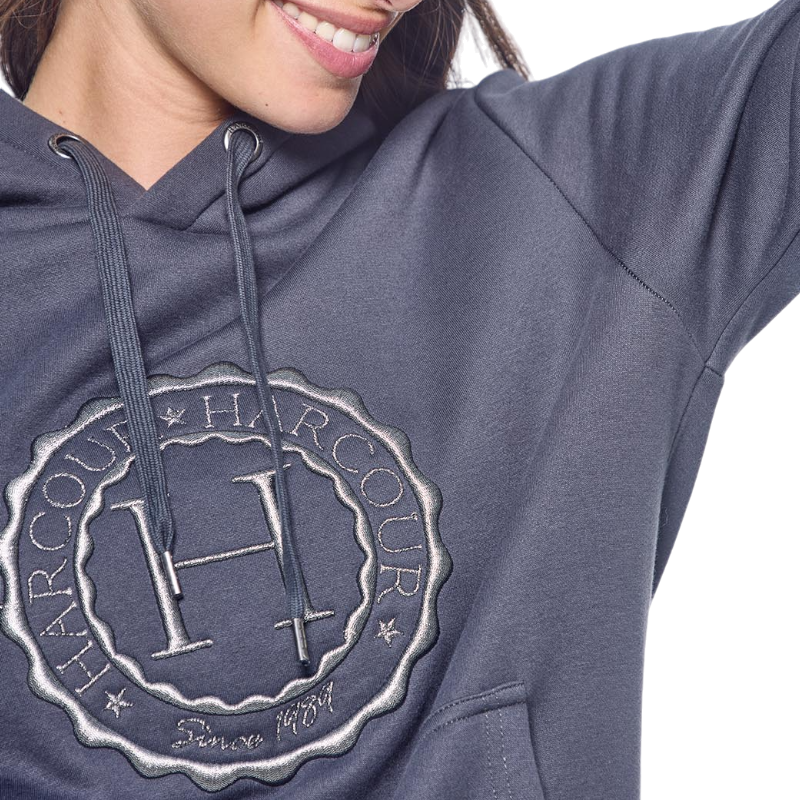 Harcour - Sweat manches longues unisexe Samy gris anthracite | - Ohlala