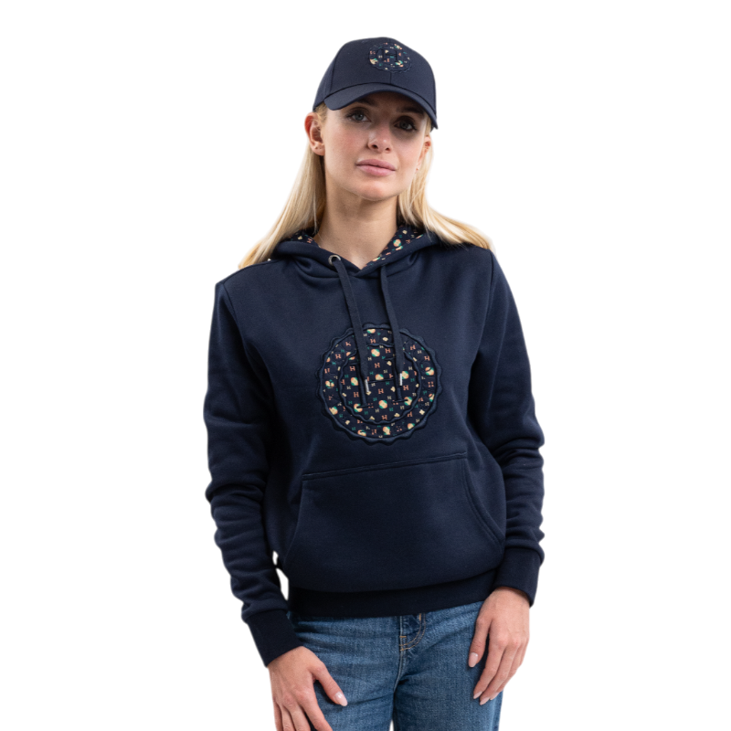 Harcour - Sweat manches longues unisexe Samy marine mosaic | - Ohlala