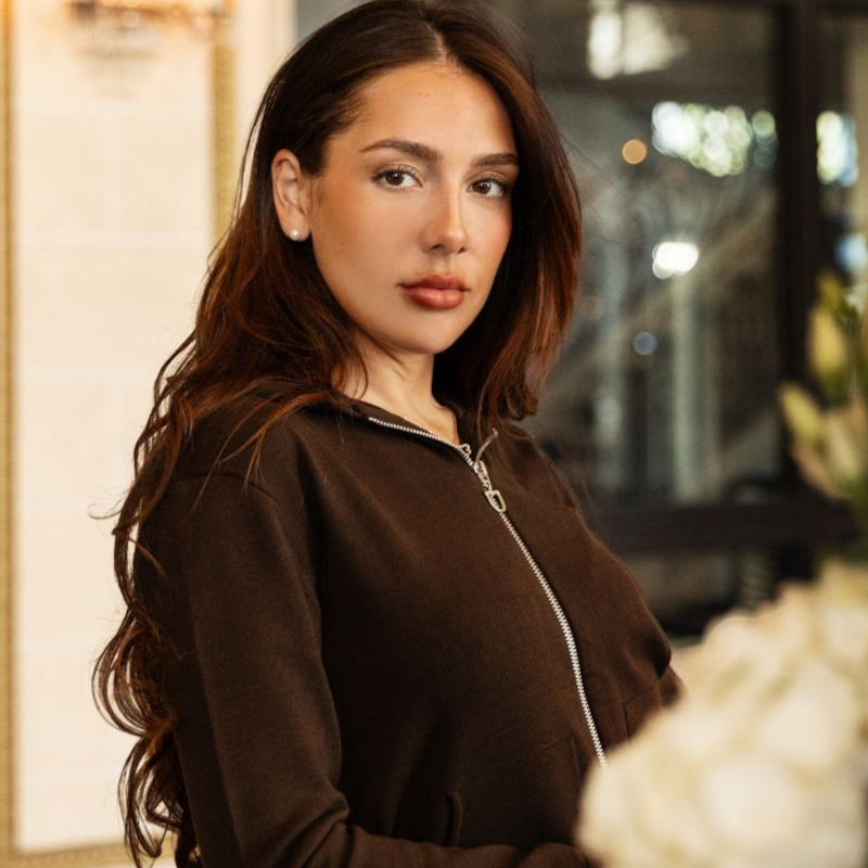 Harcour - Sweat manches longues zippé femme Amelie cacao | - Ohlala