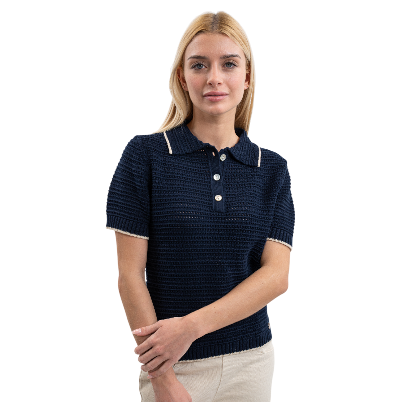 Harcour - T-shirt manches courtes femme Pony marine | - Ohlala