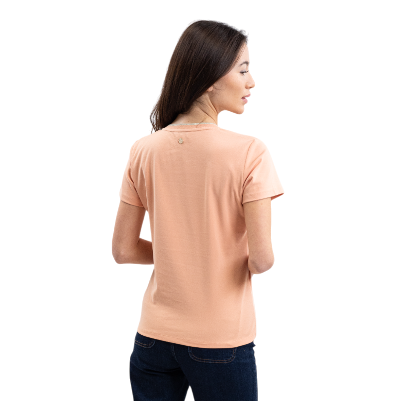 Harcour - T-shirt manches courtes femme Taraza abricot | - Ohlala