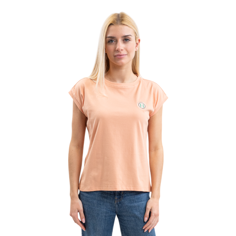 Harcour - T-shirt manches courtes femme Telma abricot | - Ohlala