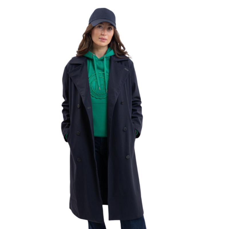 Harcour - Trench femme Talina marine | - Ohlala