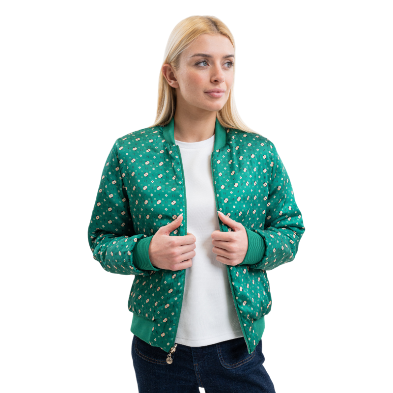 Harcour - Veste bombers femme Boecia emerald green | - Ohlala