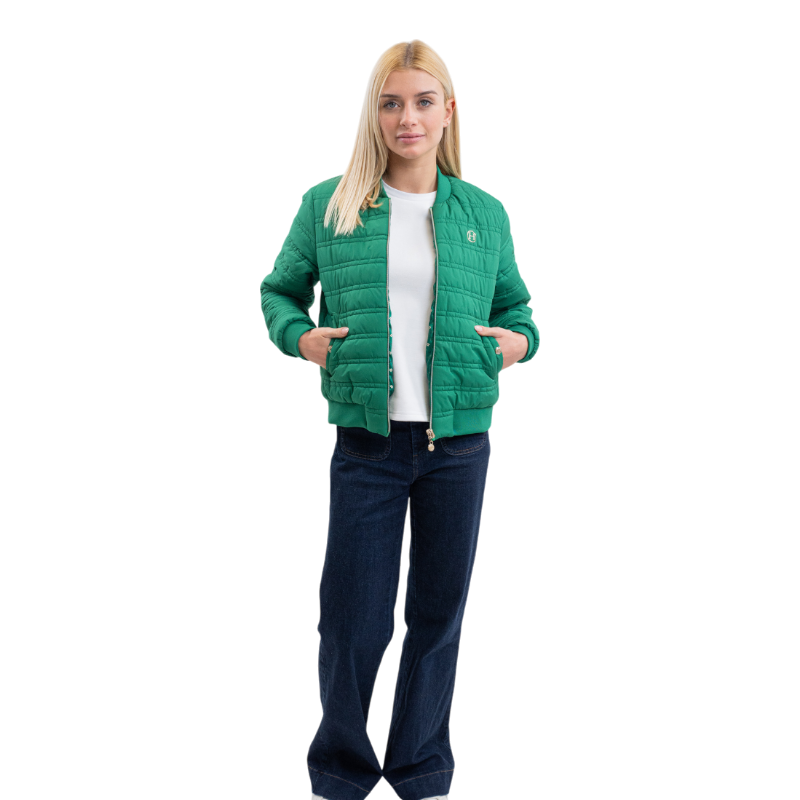 Harcour - Veste bombers femme Boecia emerald green | - Ohlala