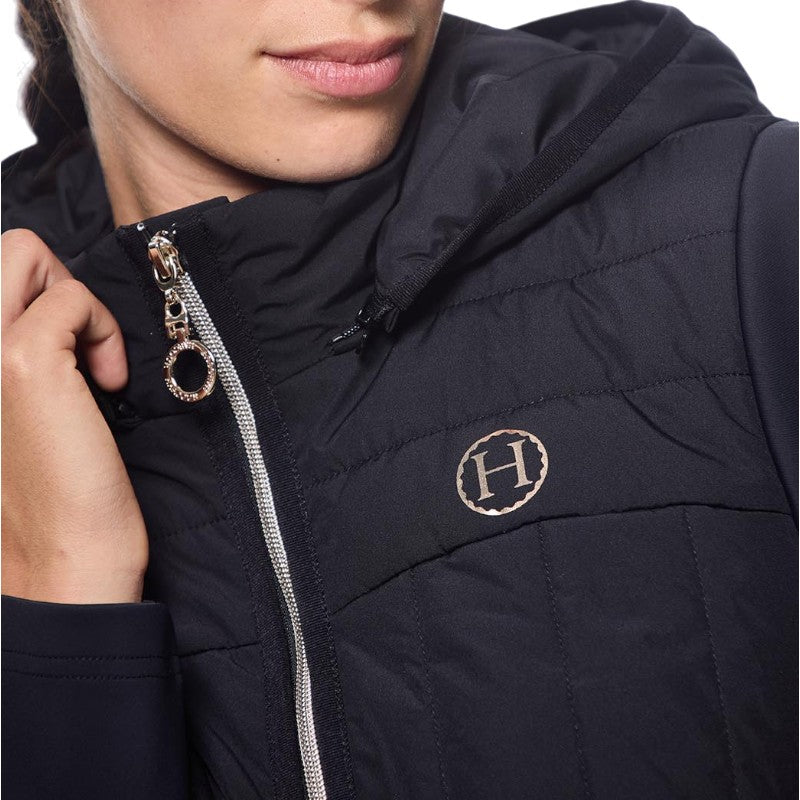 Harcour - Veste manches longues bi-matières femme Hadar noir | - Ohlala